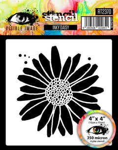 Visible Image Inky Daisy Stencil - 4 x 4-1