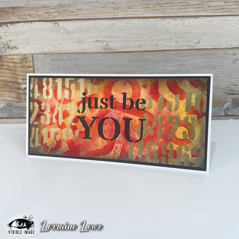 Visible Image Just Be You Stencil - 4 x 4-2