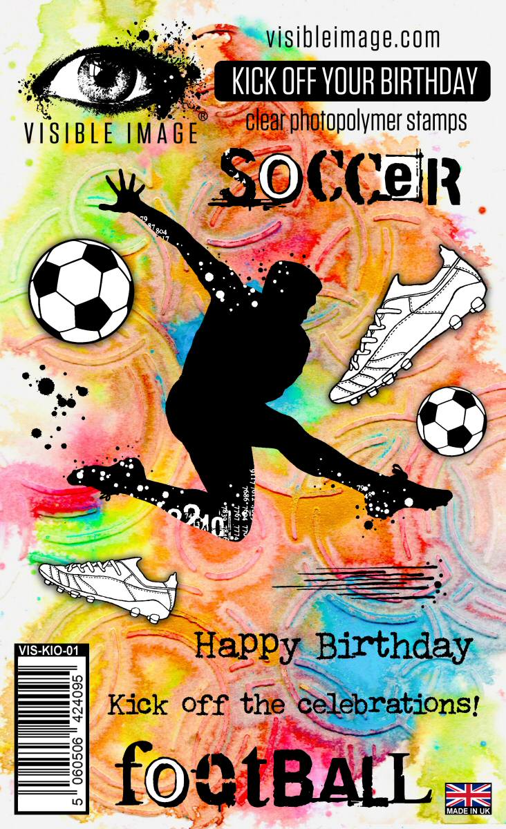 Visible Image Kick Off Your Birthday - A6 Stamp Set-1