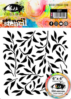 Visible Image Leafy Stencil - 6 x 6-1