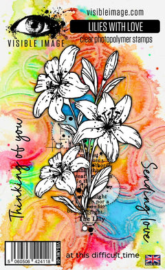 Visible Image Lilies With Love - A6 Stamp Set-1