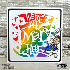 Visible Image Mad Here Stencil - 6 x 6-2