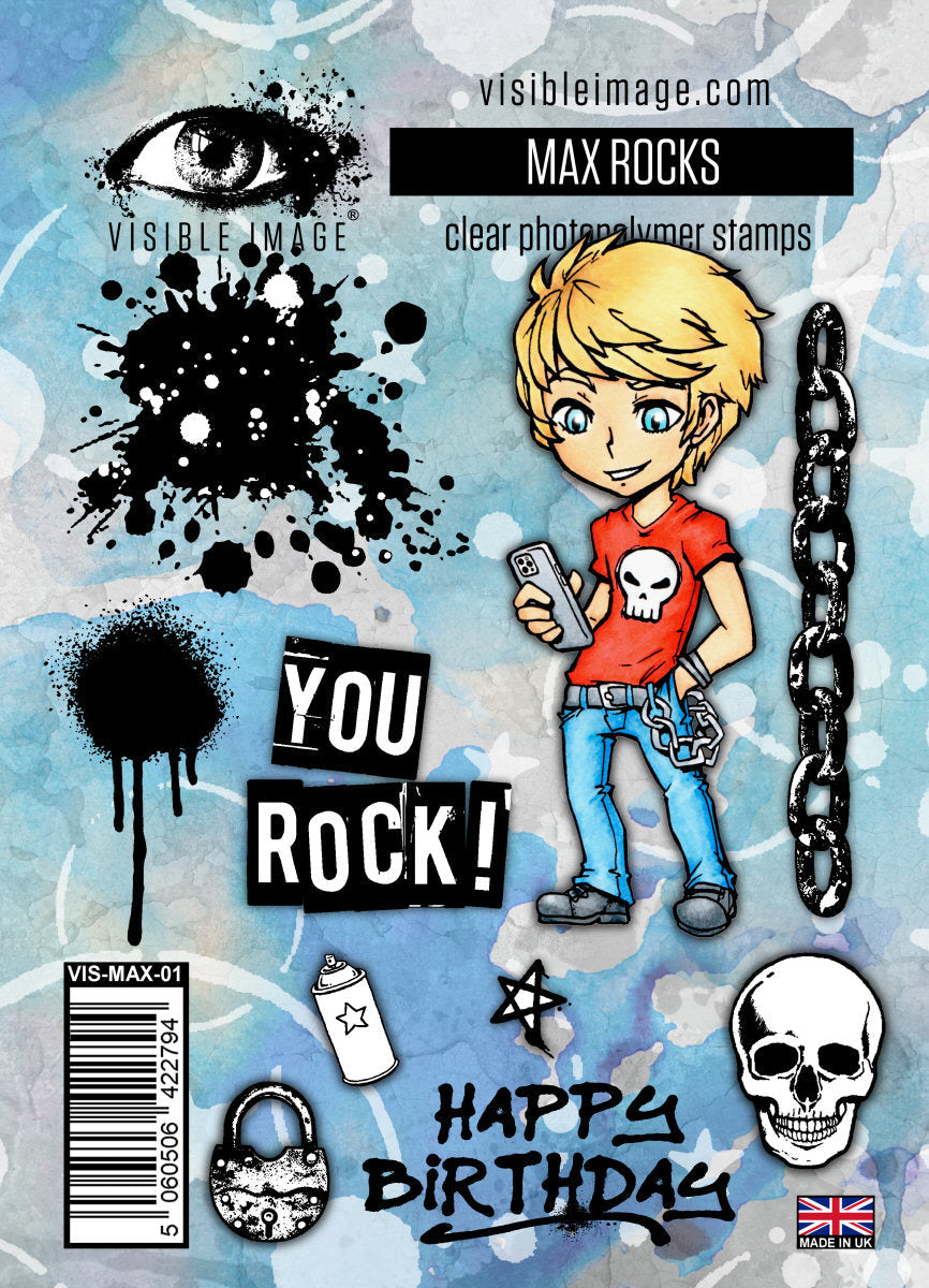 Visible Image Max Rocks - A6 Stamp Set-1