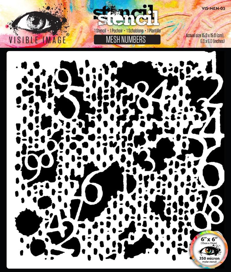 Visible Image Mesh Numbers 6in x 6in Stencil-1