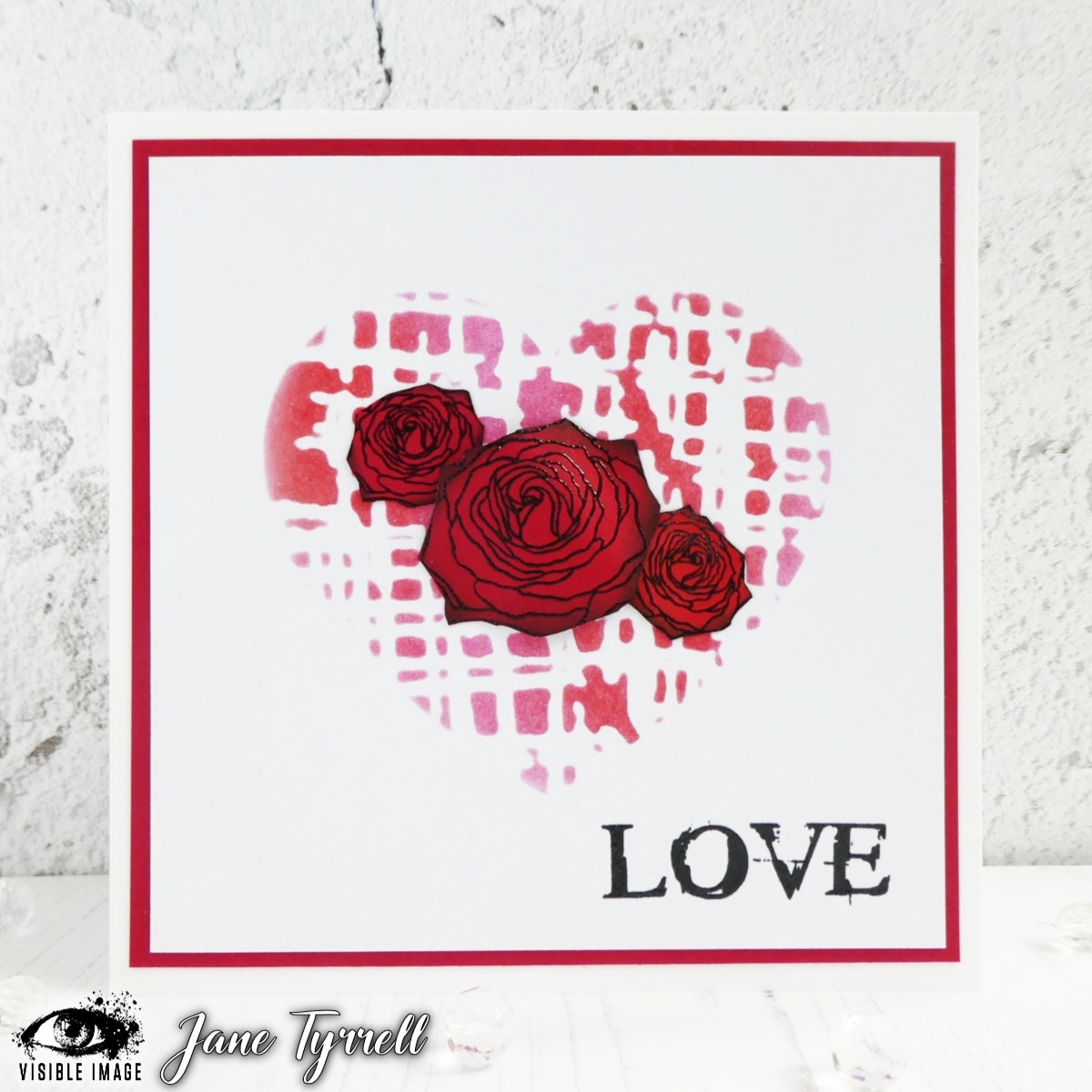 Visible Image Mesh Heart Stencil - 4 x 4-2