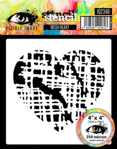 Visible Image Mesh Heart Stencil - 4 x 4-1