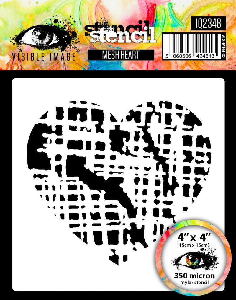 Visible Image Mesh Heart Stencil - 4 x 4-1