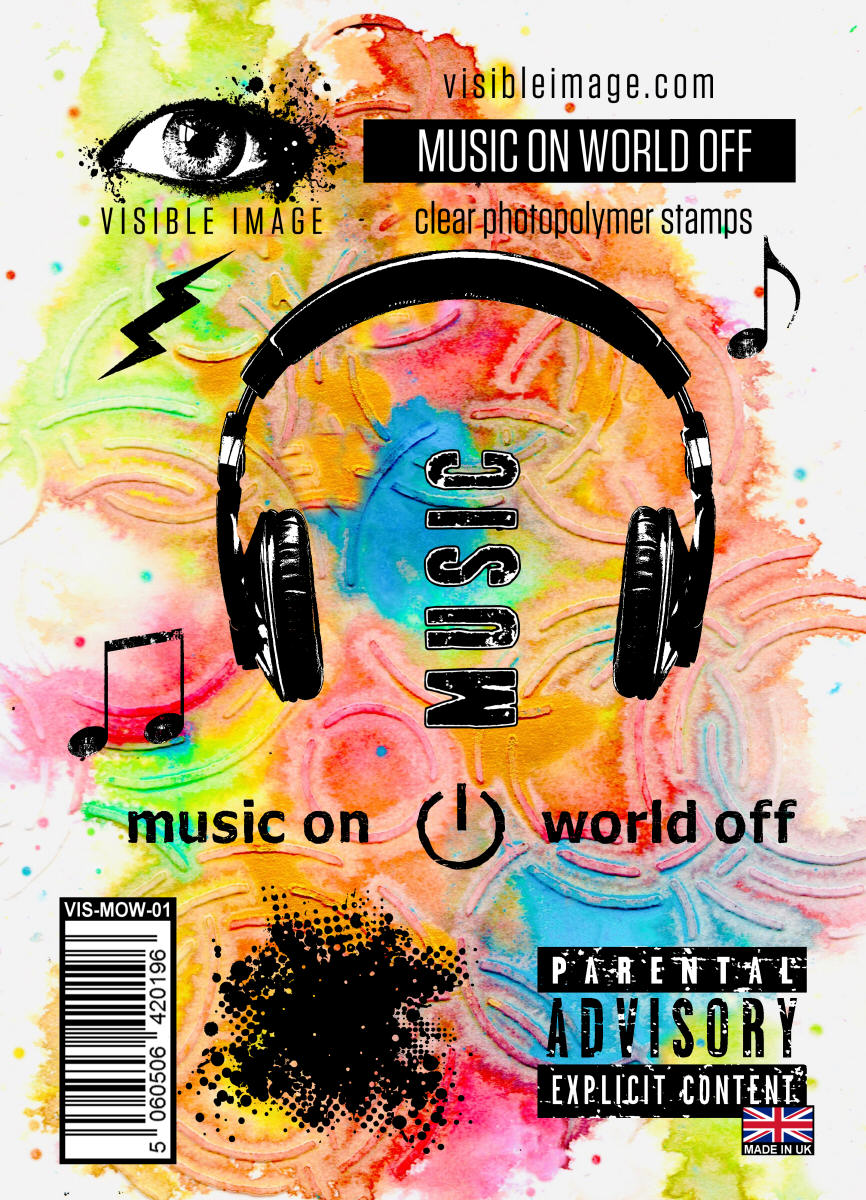 Visible Image Music On World Off - A6 Stamp Set-1