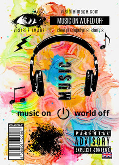 Visible Image Music On World Off - A6 Stamp Set-1