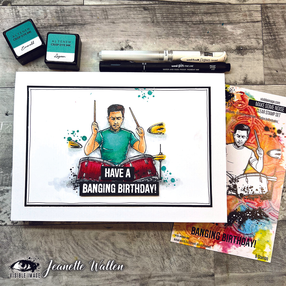 Visible Image Make Some Noise 4 in x 6 in Stamp Set-2