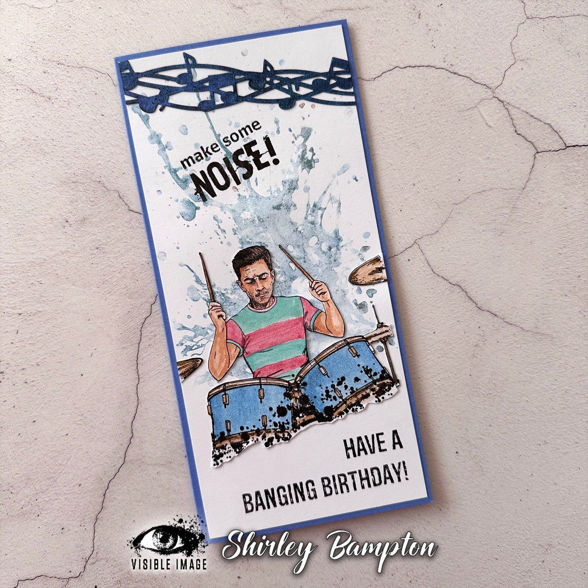 Visible Image Make Some Noise 4 in x 6 in Stamp Set-7