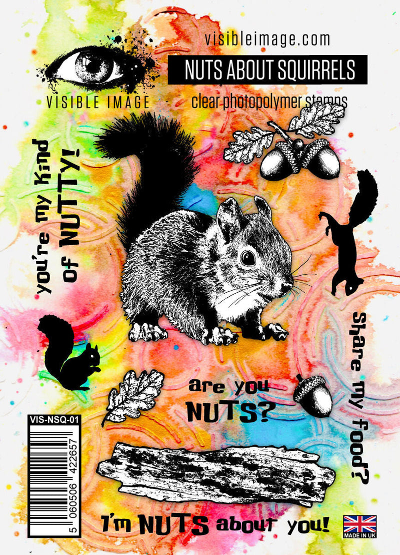Visible Image Nuts About Squirrels - A6 Stamp Set-1