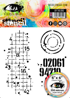 Visible Image Off The Grid Stencil - 6 x 6-1