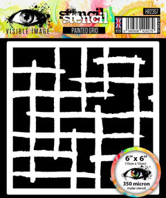 Visible Image Painted Grid Stencil - 6 x 6-1