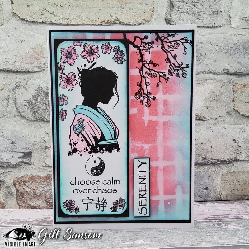 Visible Image Painted Grid Stencil - 6 x 6-4