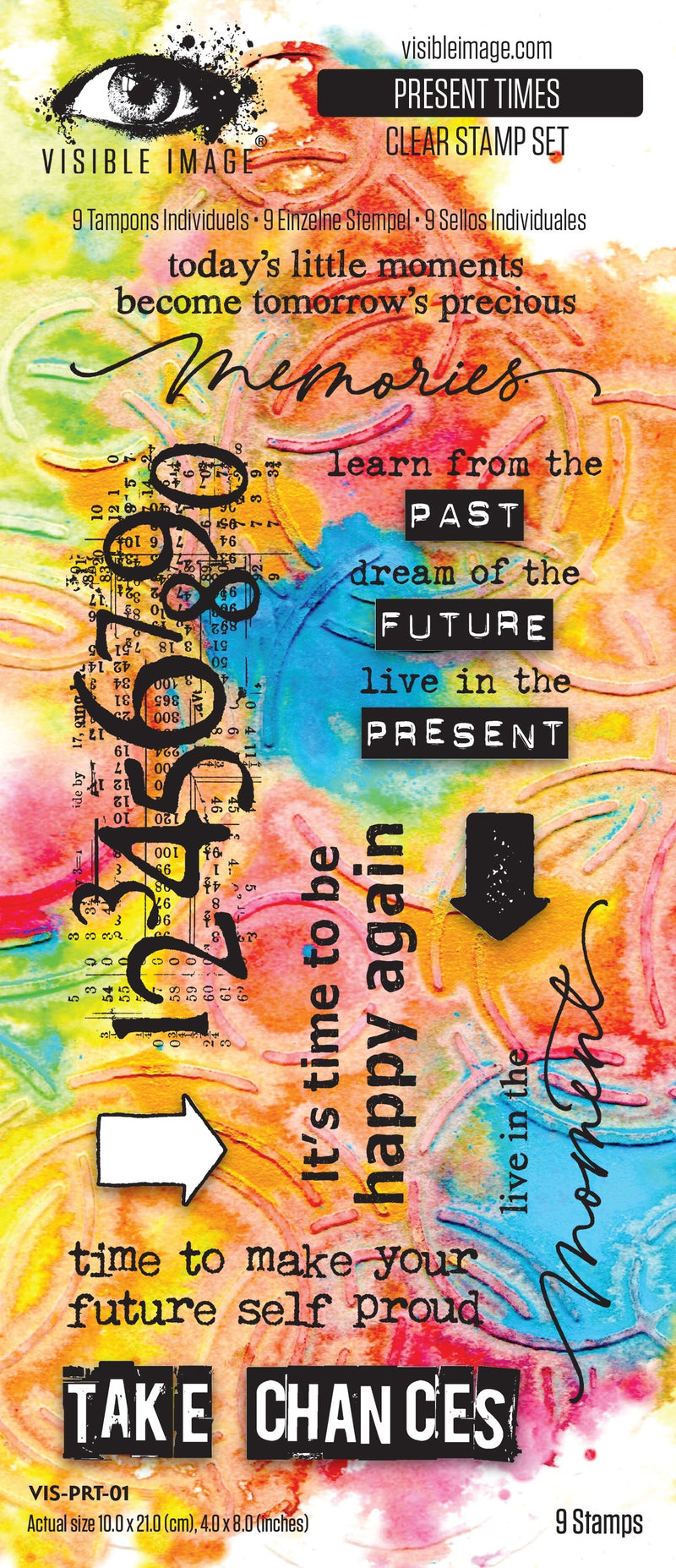 Visible Image Present Times 4in x 8in Stamp Set-1