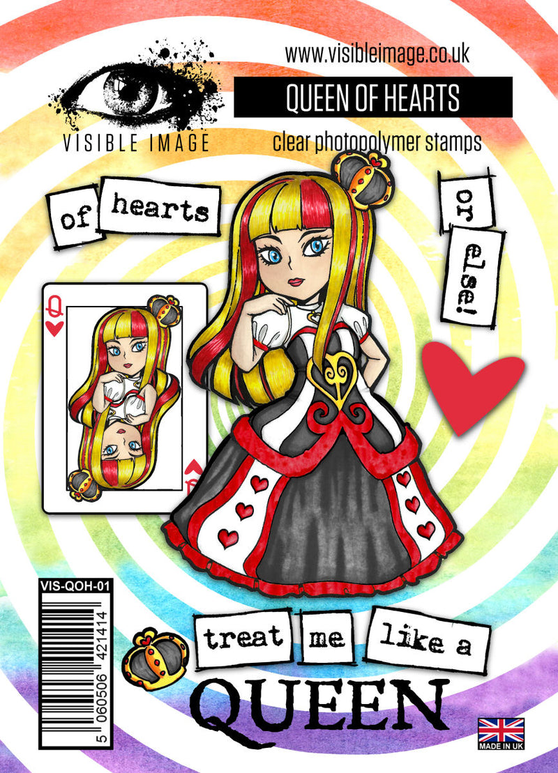Visible Image Queen of Hearts - A6 Stamp Set-1