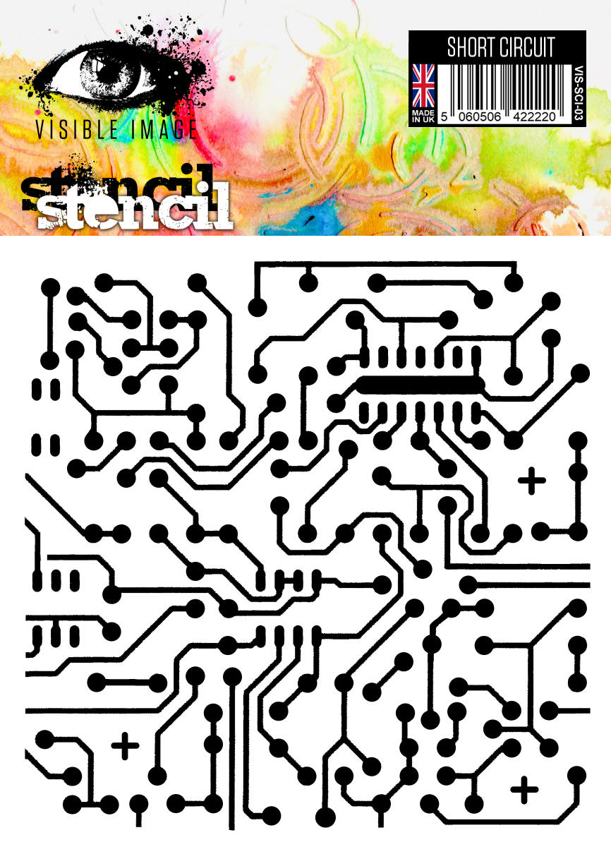 Visible Image Short Circuit Stencil - 6 x 6-1