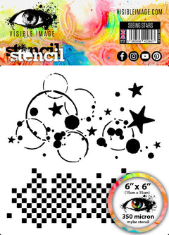 Visible Image Seeing Stars Stencil - 6 x 6-1