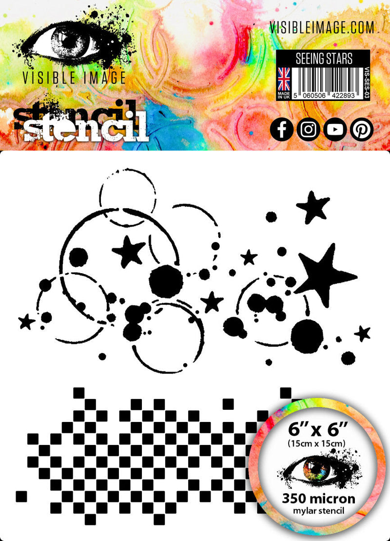 Visible Image Seeing Stars Stencil - 6 x 6-1