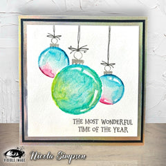Visible Image Sketched Baubles - A6 Stamp Set-2