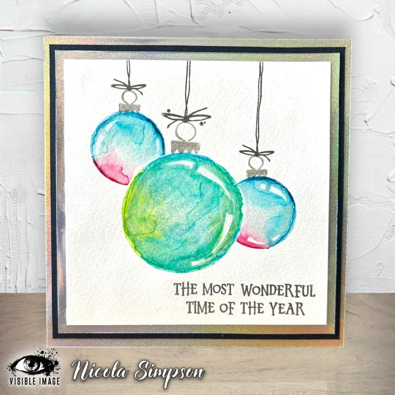 Visible Image Sketched Baubles - A6 Stamp Set-2