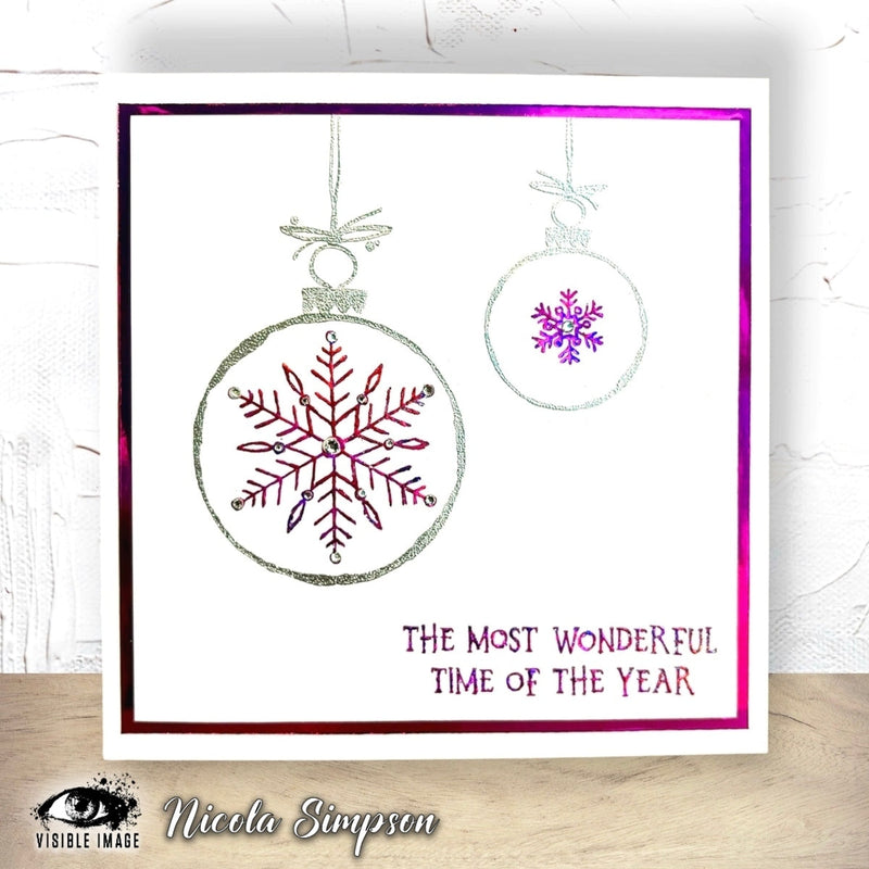 Visible Image Sketched Baubles - A6 Stamp Set-3