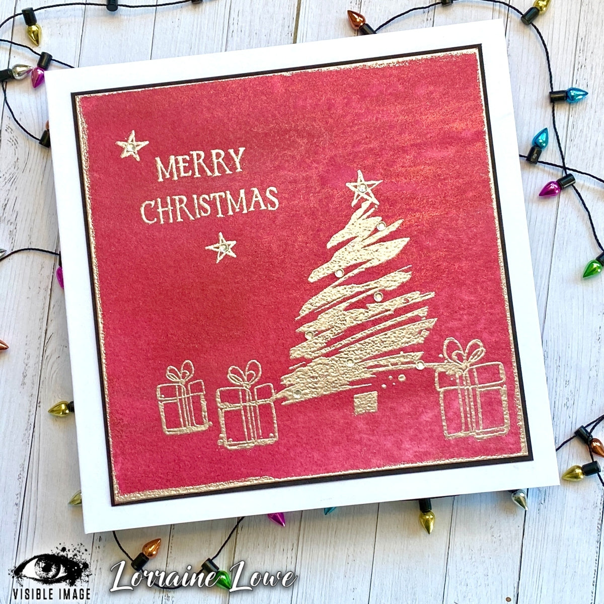 Visible Image Sketched Christmas Trees - A6 Stamp Set-2