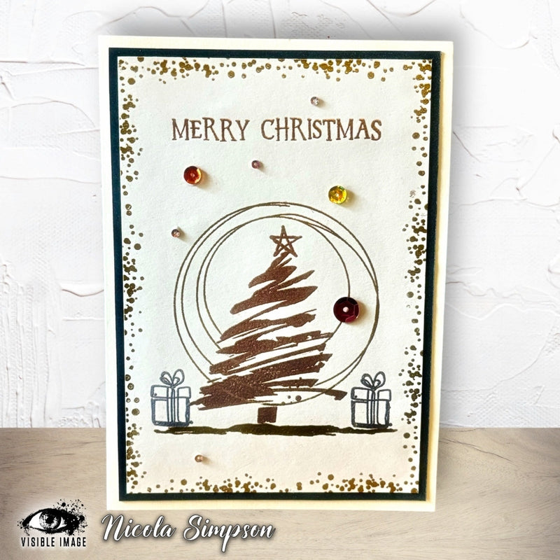 Visible Image Sketched Christmas Trees - A6 Stamp Set-3