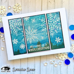 Visible Image Sketched Snowflakes - A6 Stamp Set-4