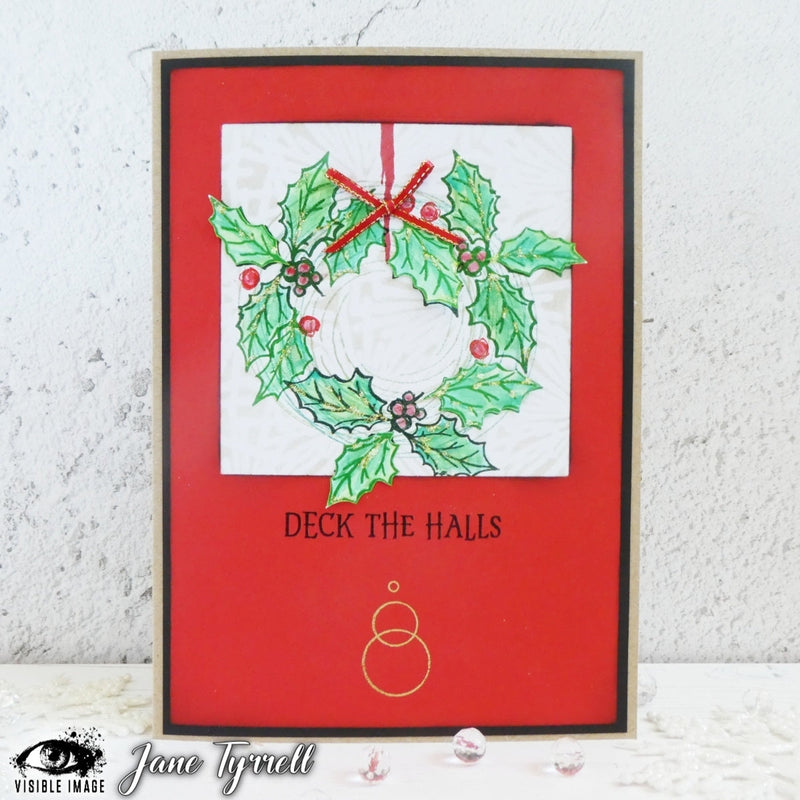Visible Image Sketched Holly - A6 Stamp Set-2