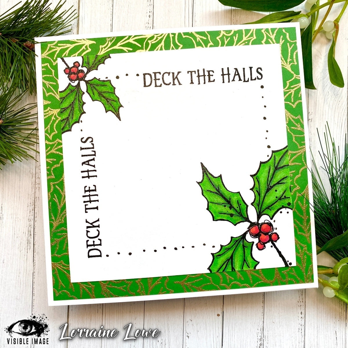 Visible Image Sketched Holly - A6 Stamp Set-3