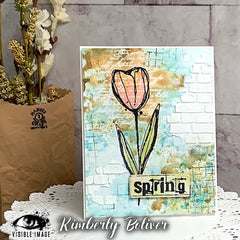 Visible Image Sketched Tulips - A6 Stamp Set-3