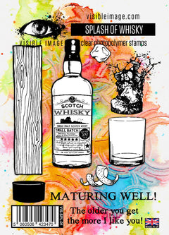 Visible Image Splash of Whisky - A6 Stamp Set-1
