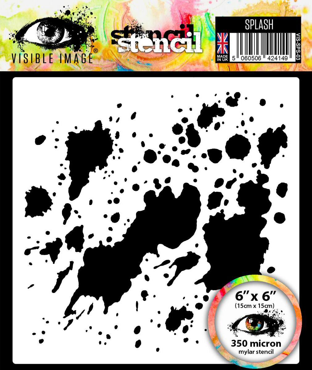 Visible Image Splash Stencil - 6 x 6-1