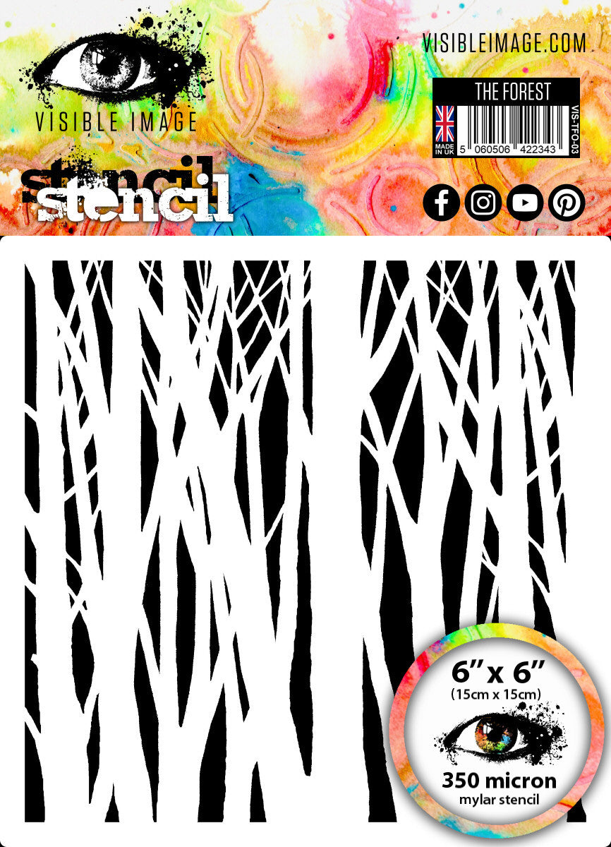 Visible Image The Forest Stencil - 6 x 6-1
