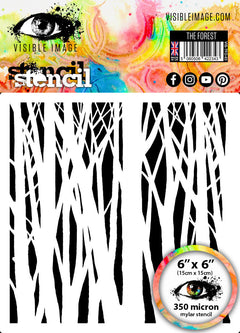 Visible Image The Forest Stencil - 6 x 6-1