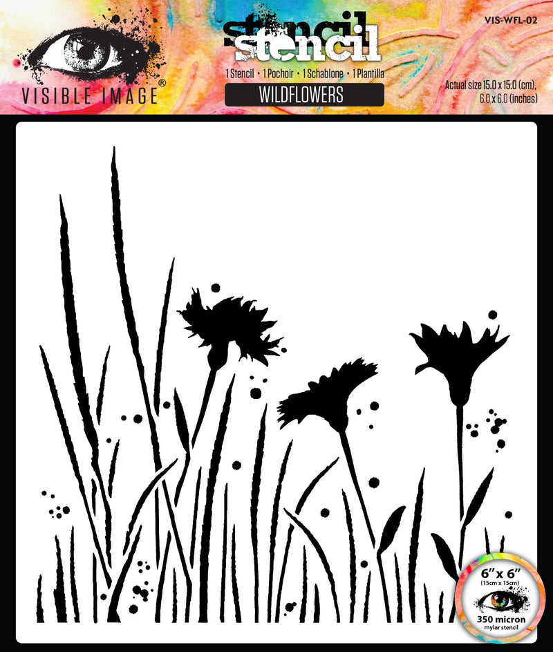 Plantilla de flores silvestres Visible Image de 6 pulg. x 6 pulg.-1