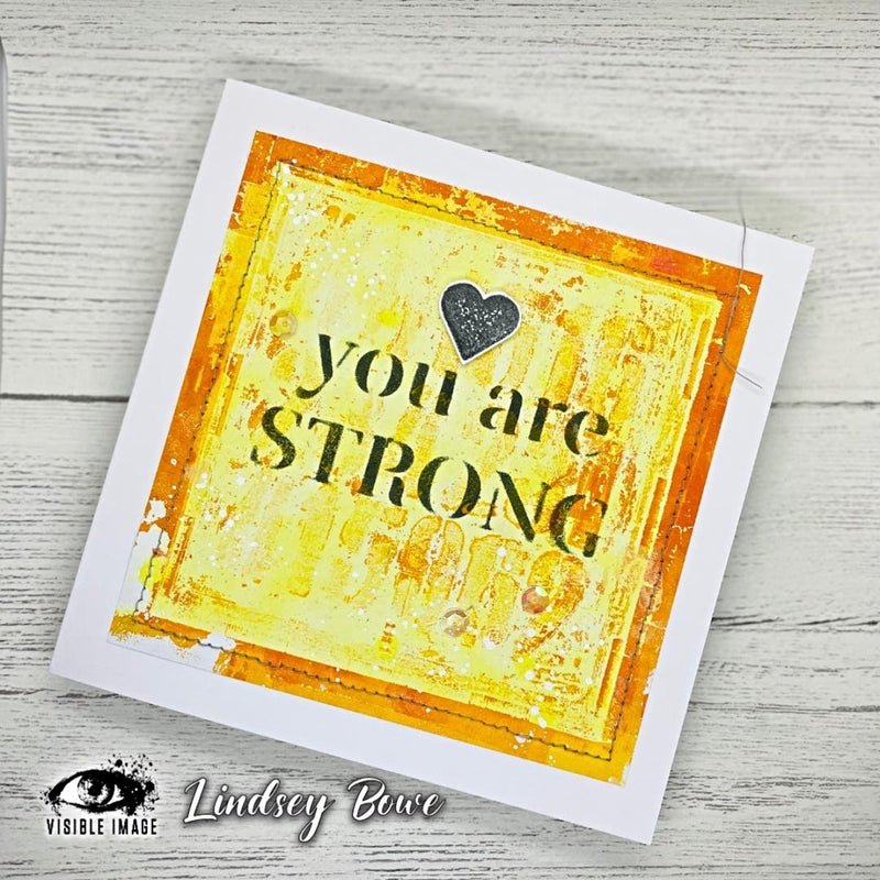 Visible Image You Are Strong Stencil - 4 x 4-2