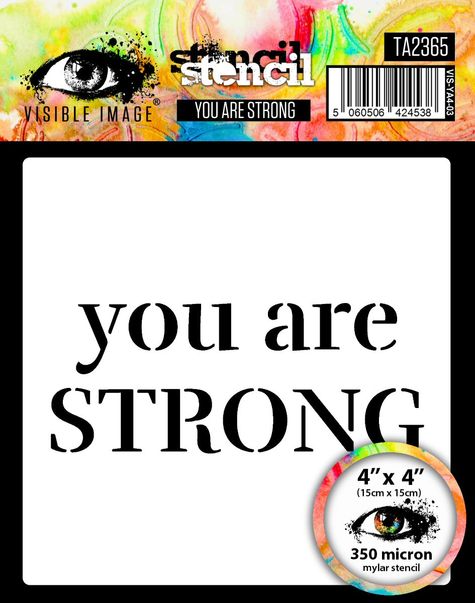 Visible Image You Are Strong Stencil - 4 x 4-1