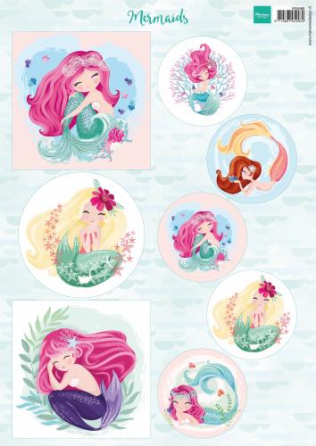 Mermaids A4 Cutting Sheet-1