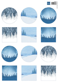 Marianne Design A4 Cutting Sheet - Winter Landscapes Mini's-1