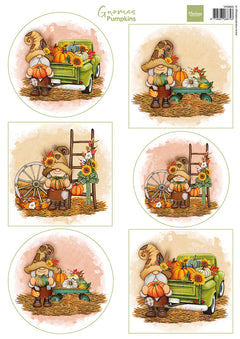 Marianne Design A4 Cutting Sheet - Gnomes - Pumpkins-1