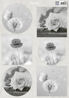 Marianne Design A4 Cutting Sheet - Serenity Flowers-1