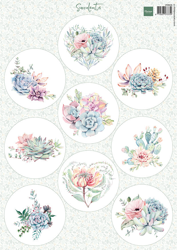 Marianne Design Succulents - Cutting Sheet-1