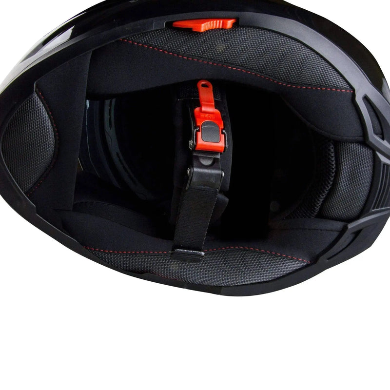 VOSS 988 Moto-1 Red Mandala Full Face Matte Motorcycle Helmet-4