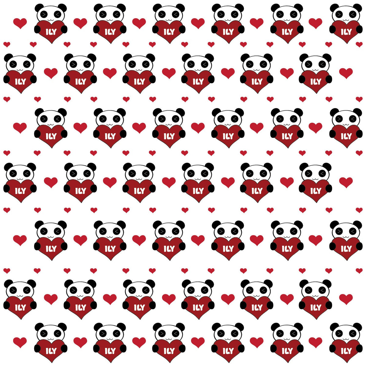 Panda Bear Valentine HTV-1