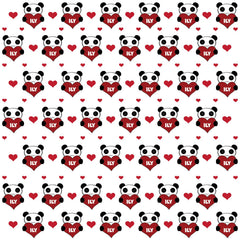 Panda Bear Valentine HTV-1