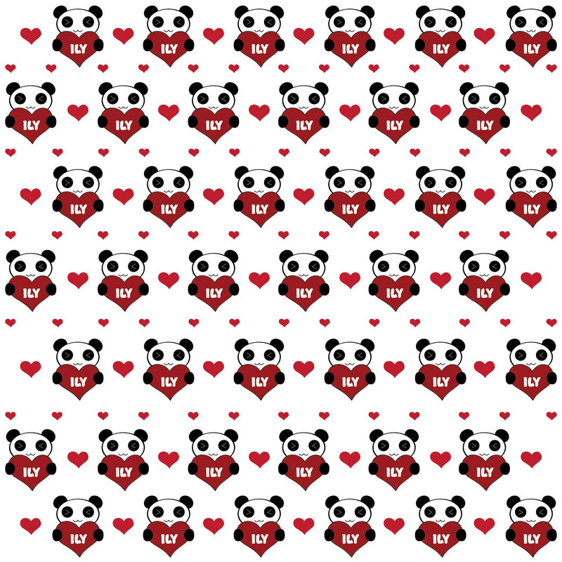 Panda Bear Valentine HTV-1
