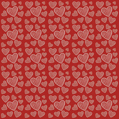 Craft HTV   Red Hearts Pattern-1